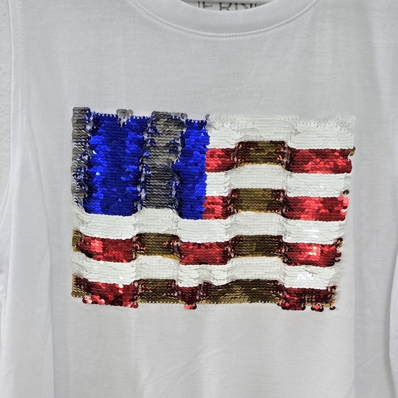 NWT Modern Lux "American Flag" Changing Sequins Top Size Medium - Picture 3 of 6